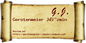 Gerstenmeier Jázmin névjegykártya